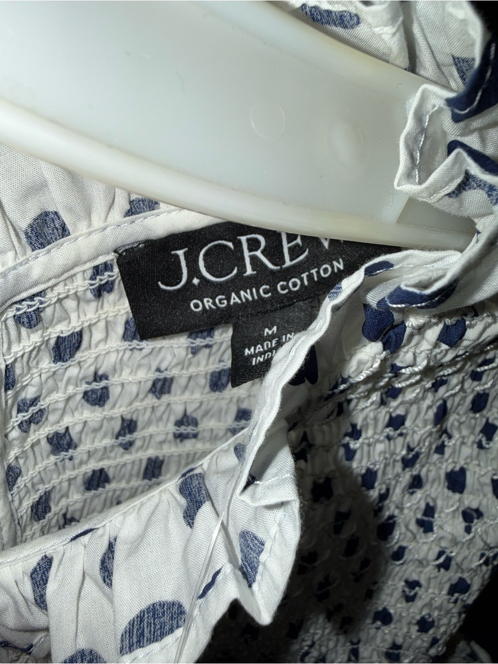 J. Crew drop waist Polka Dot Smocked Dress - Picture 4 of 6